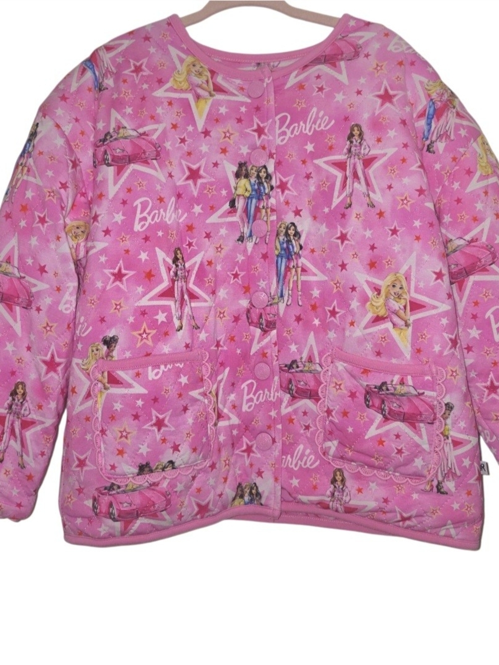 Bums & Roses Barbie Star Power Quilted Jacket 4T NWT